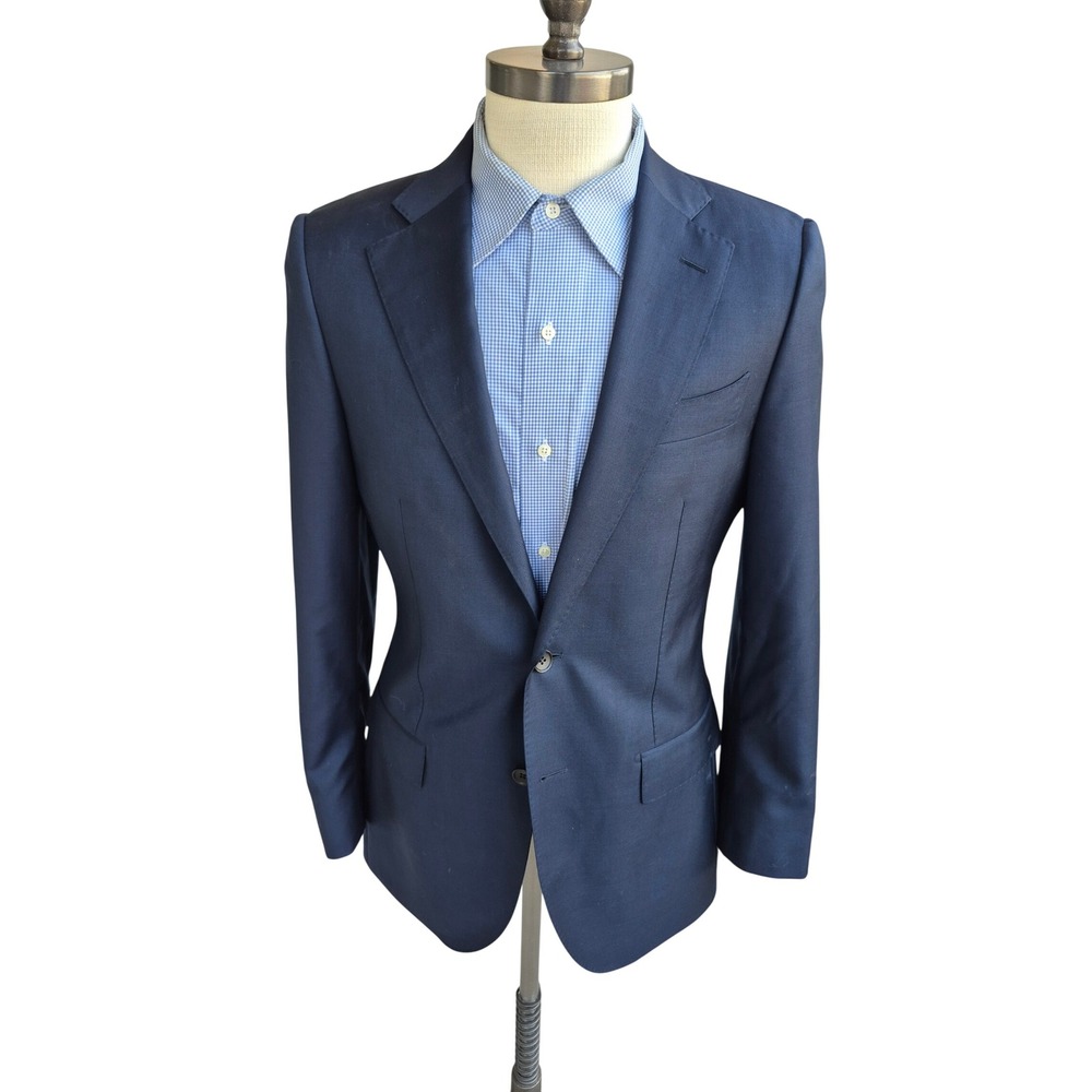 Suitsupply Lazio Navy Blue Wool Blazer Vitale Barberis Canonico Mens 40 L Slim